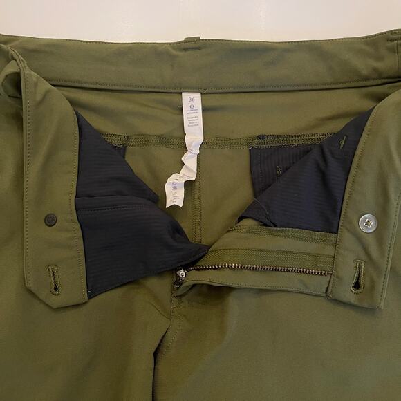 Lululemon Kahuna 2.0 Shorts Men's 36 Chino Green 10" Stretch Golf Sporty Outdoor - Picture 5 of 11